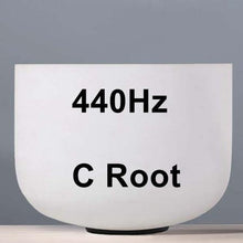 Load image into Gallery viewer, CVNC 8inch Note C/D/E/F/G/A/B Chakra Frosted Quartz Crystal Singing Bowl 8" Meditation + Rubber Stick Included - Kala Mindfulness