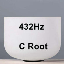 Load image into Gallery viewer, CVNC 8inch Note C/D/E/F/G/A/B Chakra Frosted Quartz Crystal Singing Bowl 8" Meditation + Rubber Stick Included - Kala Mindfulness