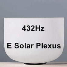 Load image into Gallery viewer, CVNC 8inch Note C/D/E/F/G/A/B Chakra Frosted Quartz Crystal Singing Bowl 8" Meditation + Rubber Stick Included - Kala Mindfulness