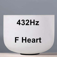 Load image into Gallery viewer, CVNC 8inch Note C/D/E/F/G/A/B Chakra Frosted Quartz Crystal Singing Bowl 8" Meditation + Rubber Stick Included - Kala Mindfulness