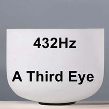 Load image into Gallery viewer, CVNC 8inch Note C/D/E/F/G/A/B Chakra Frosted Quartz Crystal Singing Bowl 8" Meditation + Rubber Stick Included - Kala Mindfulness