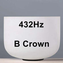 Load image into Gallery viewer, CVNC 8inch Note C/D/E/F/G/A/B Chakra Frosted Quartz Crystal Singing Bowl 8" Meditation + Rubber Stick Included - Kala Mindfulness