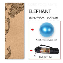 Load image into Gallery viewer, 6ft Yoga Mat Natural Cork TPE Fitness Mats With Position Line Pilates Meditation Exercise For Dropshipping Overseas Warehouse - Kala Mindfulness