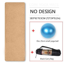 Load image into Gallery viewer, 6ft Yoga Mat Natural Cork TPE Fitness Mats With Position Line Pilates Meditation Exercise For Dropshipping Overseas Warehouse - Kala Mindfulness