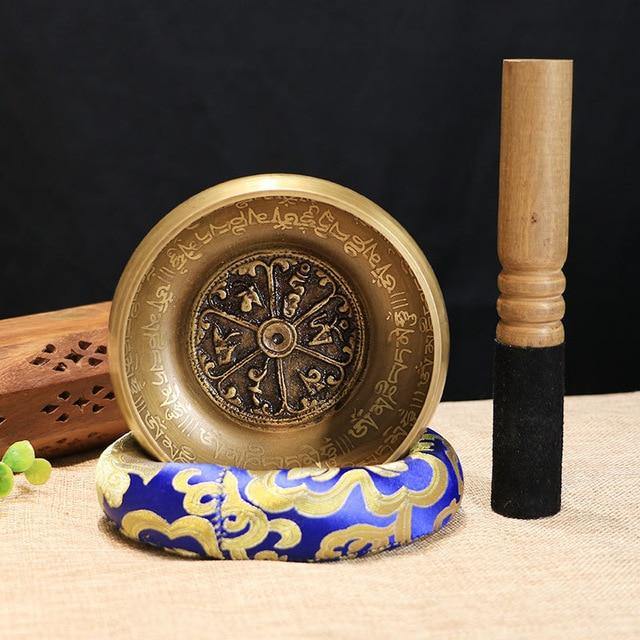 New Belief Singing Bowl Set Mindfulness Mantra Yoga With Mallet Gift Ornament Home Tibetan Chakra Healing Meditation nepal - Kala Mindfulness