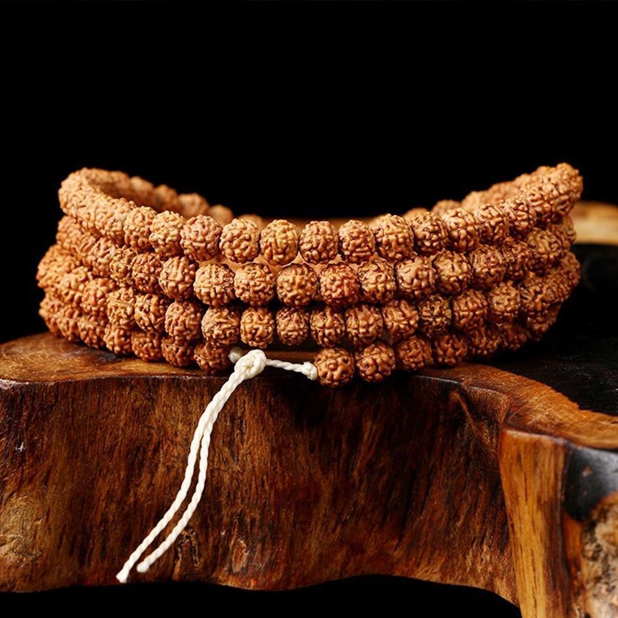 108Pcs Vajra Bodhi Rudraksha Beads 5/7/9mm Meditation Mala Bead Jewelry Making Prayer Chakras Bodhi Tibetan Buddhism Bracelet - Kala Mindfulness