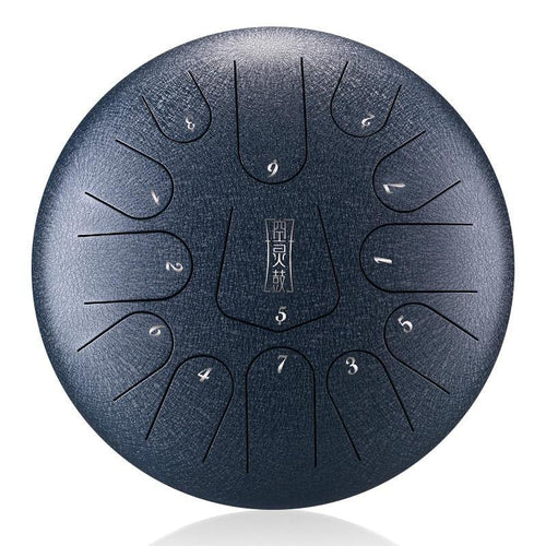 Brand 12 Inch Drum 13 Tone Steel Tongue Drum  With Padded Drum Bag And A Pair Of Mallets  huedrum Yoga Meditation - Kala Mindfulness