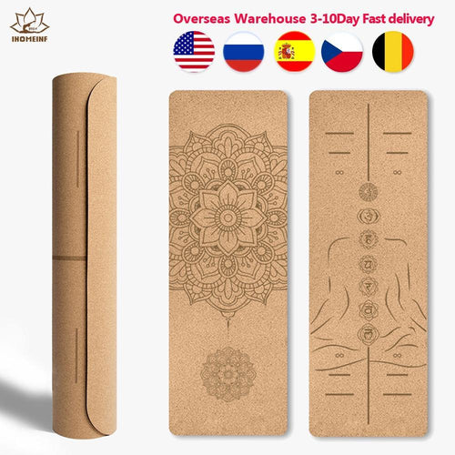 6ft Yoga Mat Natural Cork TPE Fitness Mats With Position Line Pilates Meditation Exercise For Dropshipping Overseas Warehouse - Kala Mindfulness