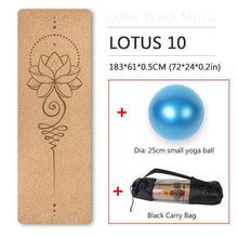 Load image into Gallery viewer, 6ft Yoga Mat Natural Cork TPE Fitness Mats With Position Line Pilates Meditation Exercise For Dropshipping Overseas Warehouse - Kala Mindfulness
