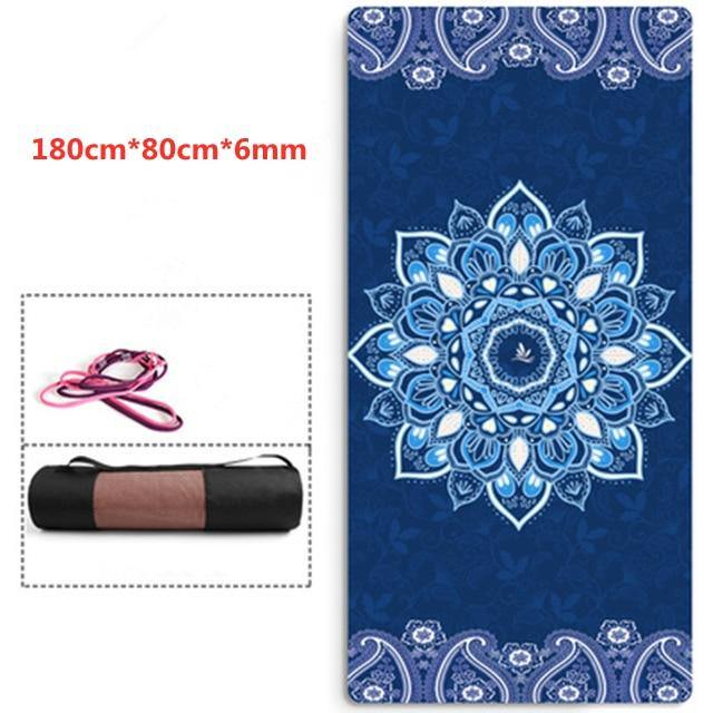 183cm*100cm*8mm Large Size Non-Slip Yoga Mat Natural Suede TPE Quick Drying Fitness Gymnastics Meditation Pilates Exercise Mat - Kala Mindfulness